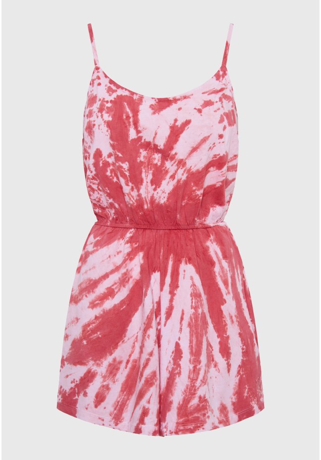 Playsuit with tiy dye effect