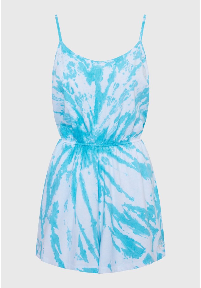 Ολόσωμη φόρμα σορτς με tie dye εφέ