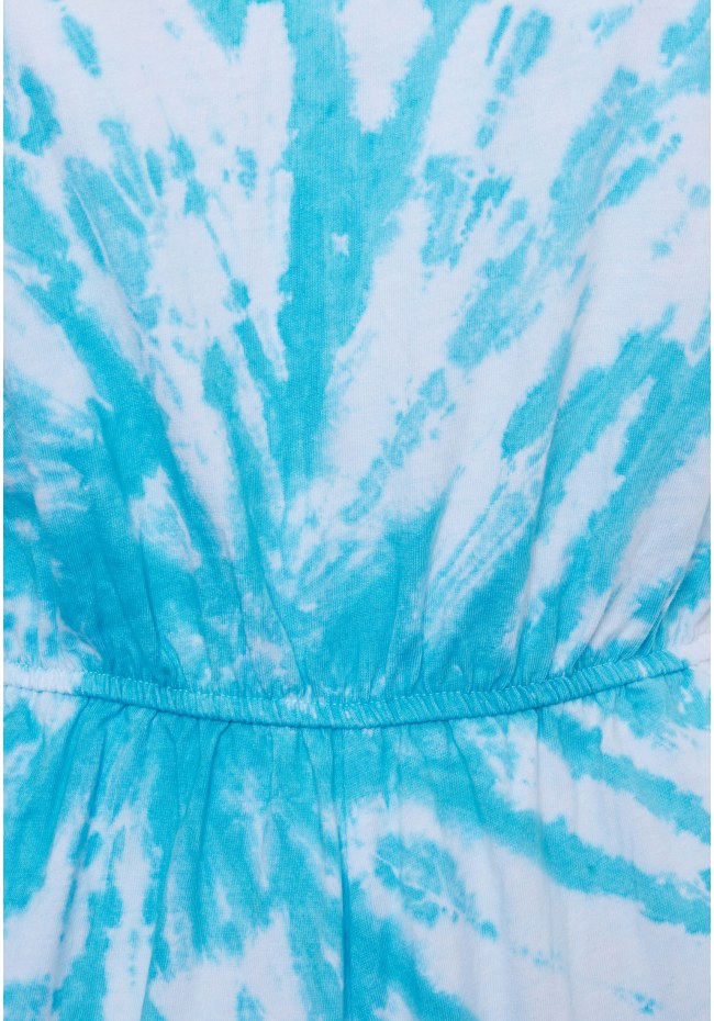 Ολόσωμη φόρμα σορτς με tie dye εφέ