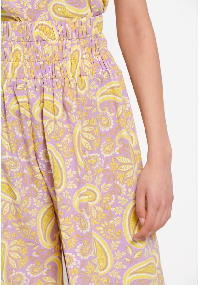 Loose fit εμπριμέ παντελόνα