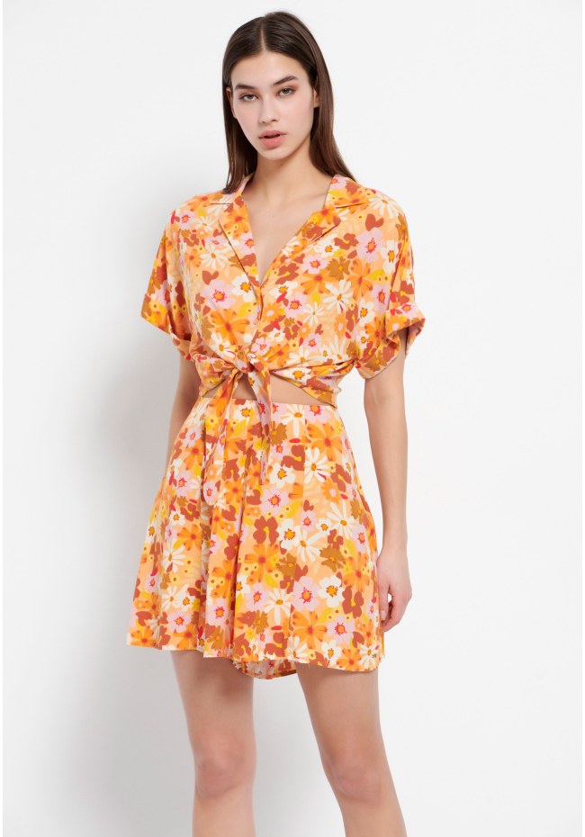 Εμπριμέ σορτς με φλοράλ τύπωμα