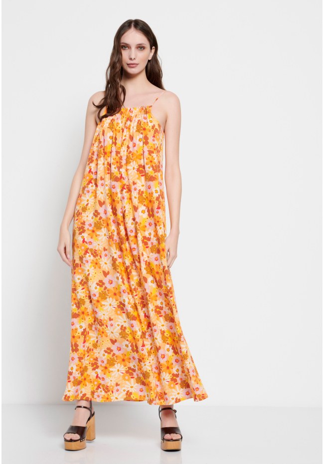 Oversized fit all over printed maxi dress