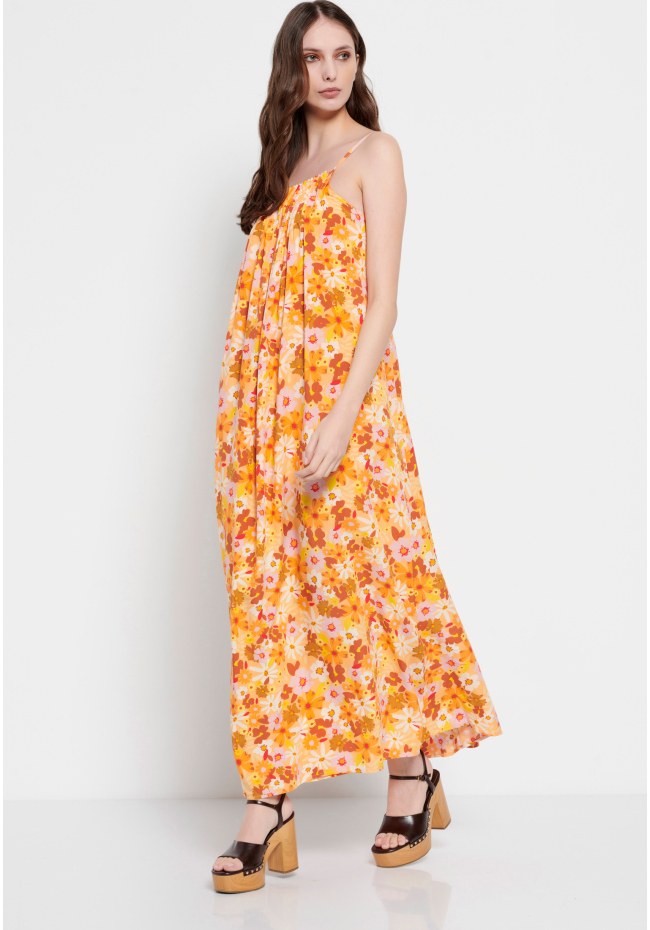 Oversized fit all over printed maxi dress
