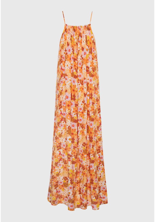 Oversized fit all over printed maxi dress