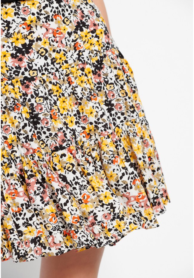Φλοράλ μίνι φούστα