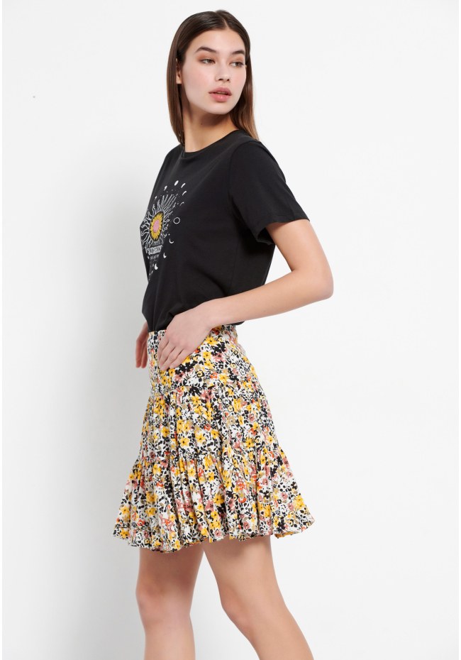 Φλοράλ μίνι φούστα