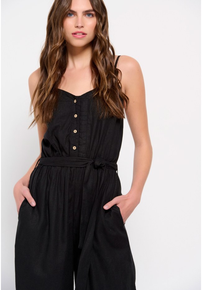 Linen blend jumpsuit