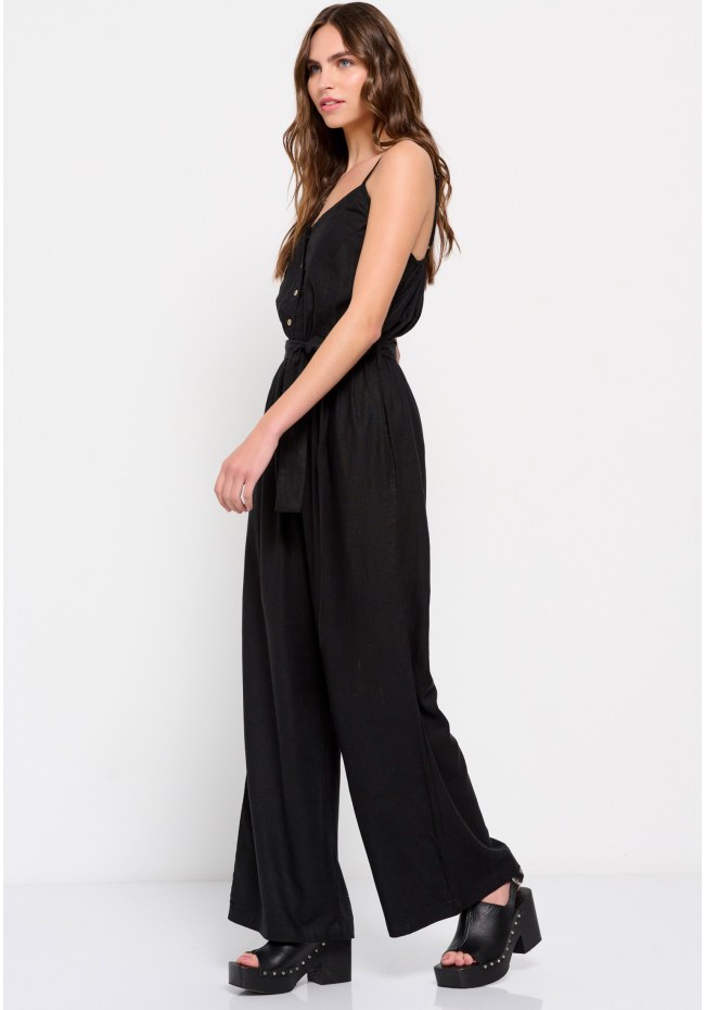 Linen blend jumpsuit