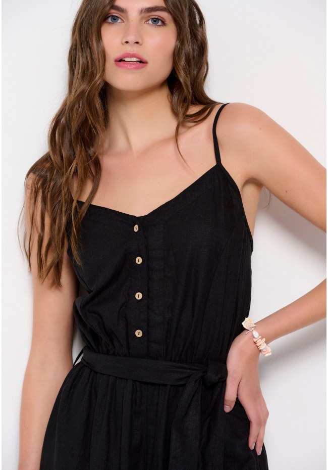 Linen blend jumpsuit
