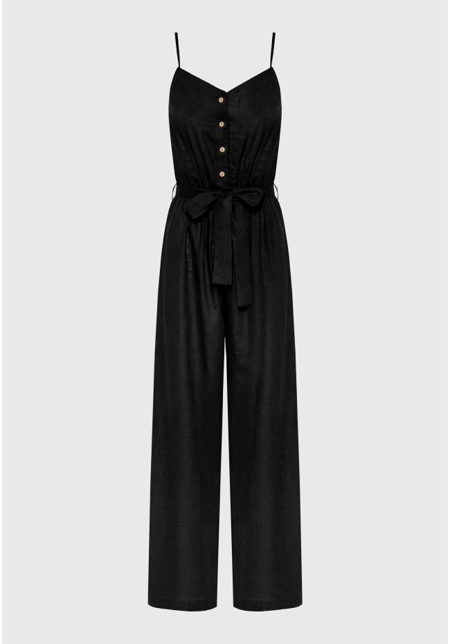 Linen blend jumpsuit