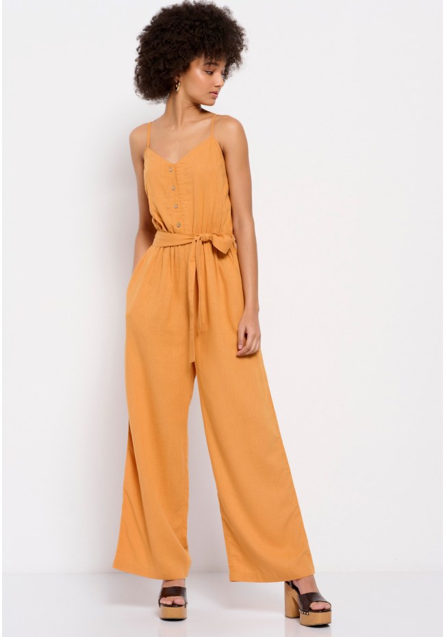 Linen blend jumpsuit