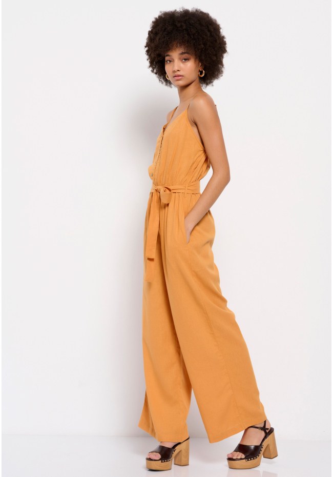Linen blend jumpsuit