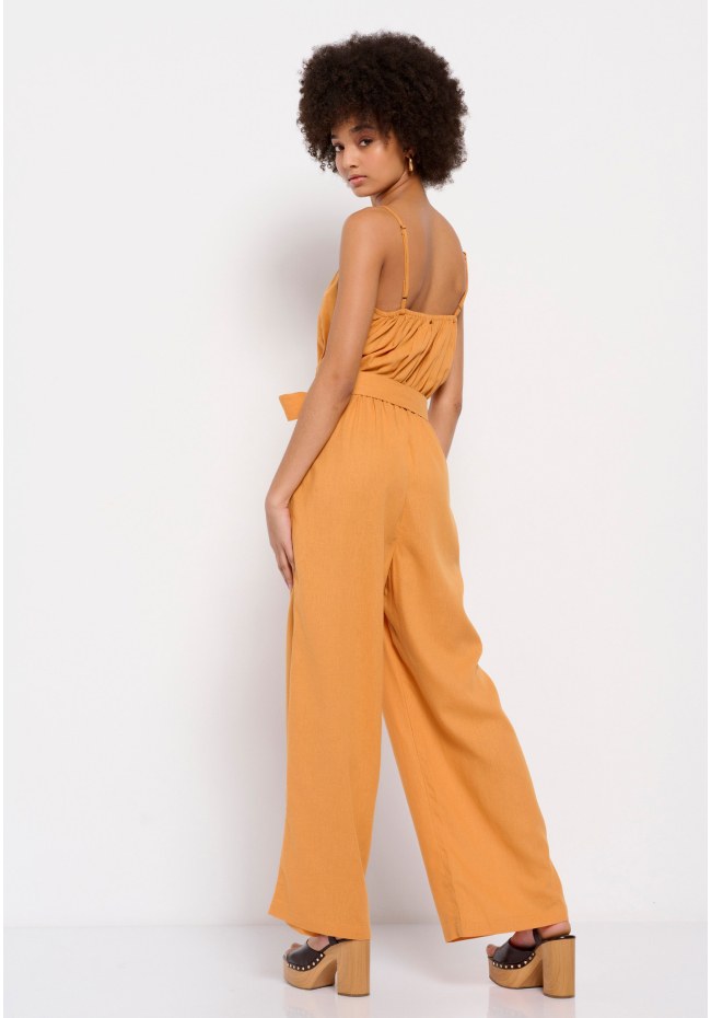 Linen blend jumpsuit
