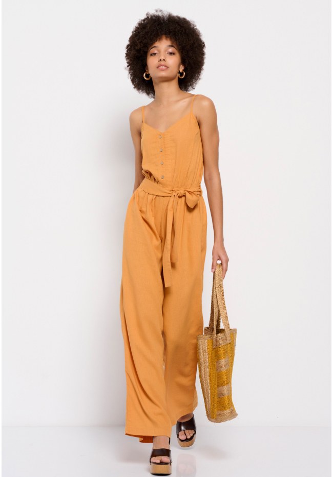 Linen blend jumpsuit