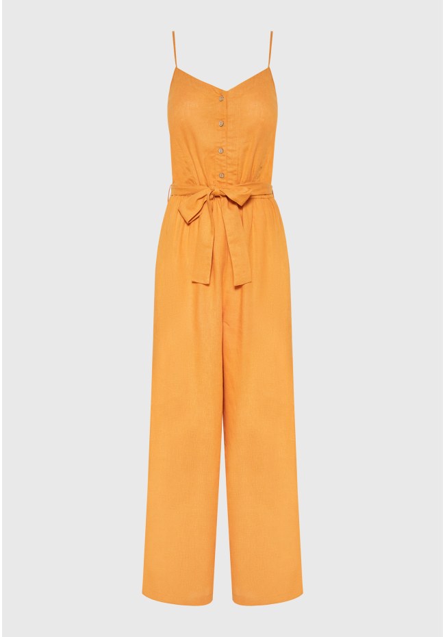 Linen blend jumpsuit