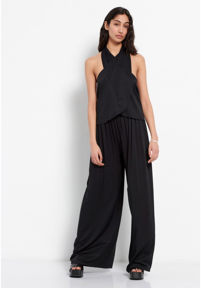 Halter neck viscose top