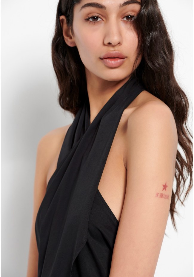 Halter neck viscose top