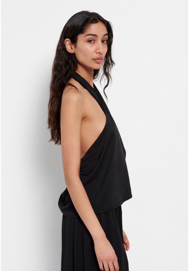 Halter neck viscose top