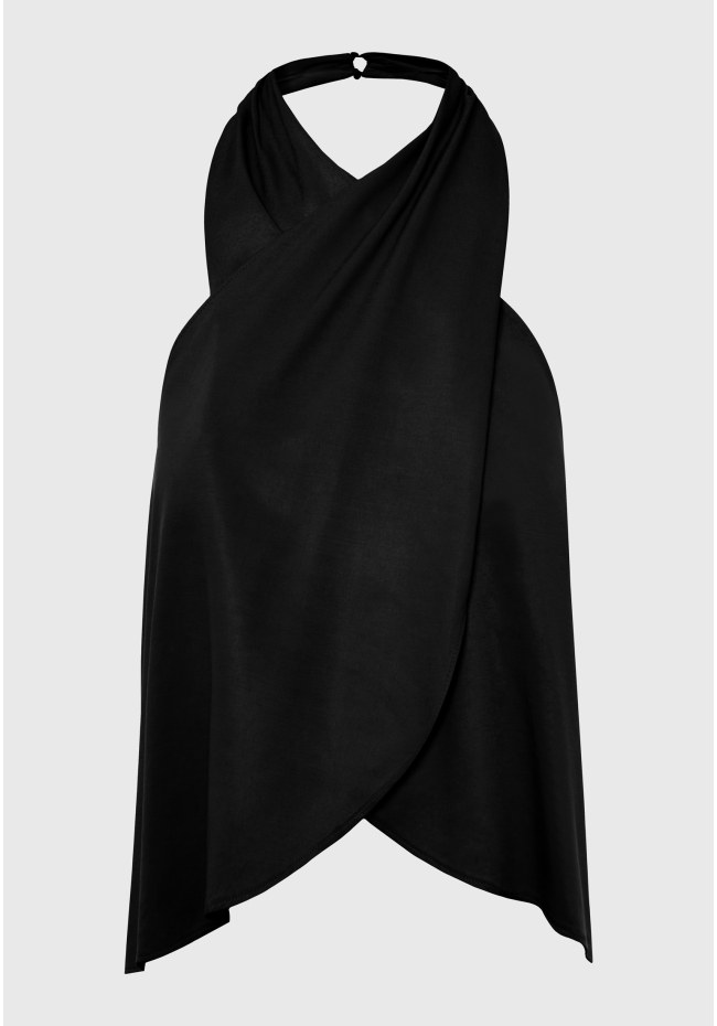 Halter neck viscose top