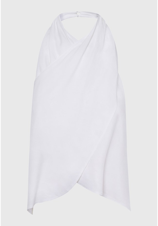 Halter neck viscose top