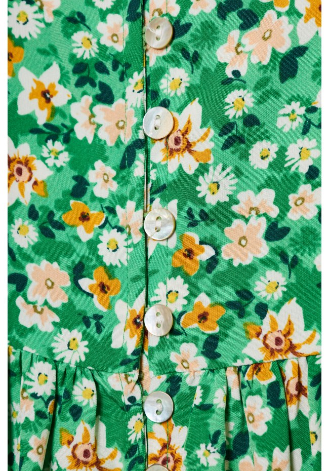 Loose fit floral printed maxi dress