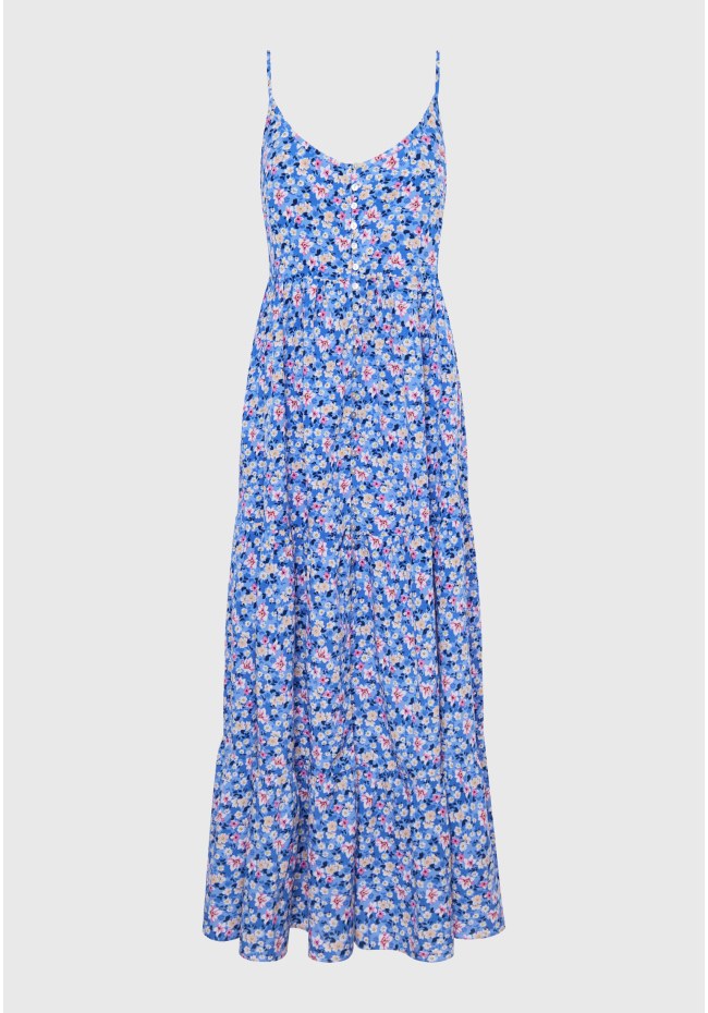 Loose fit floral printed maxi dress