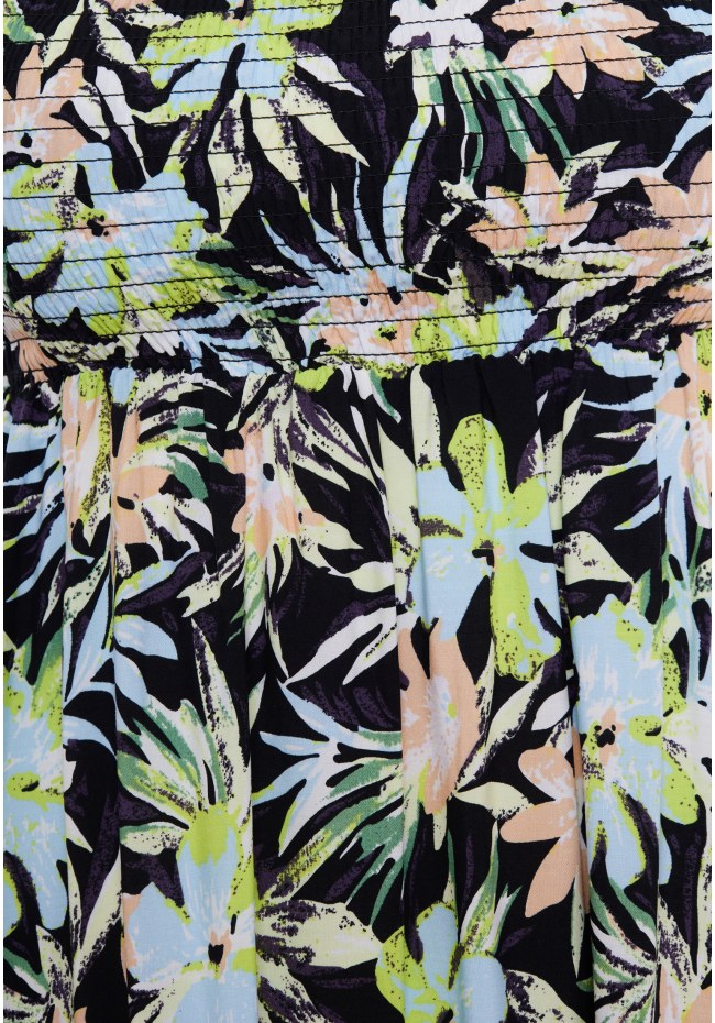 All over printed viscose maxi dress