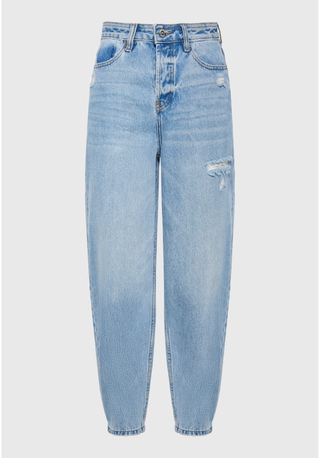 Baggy fit τζιν παντελόνι με φθορές