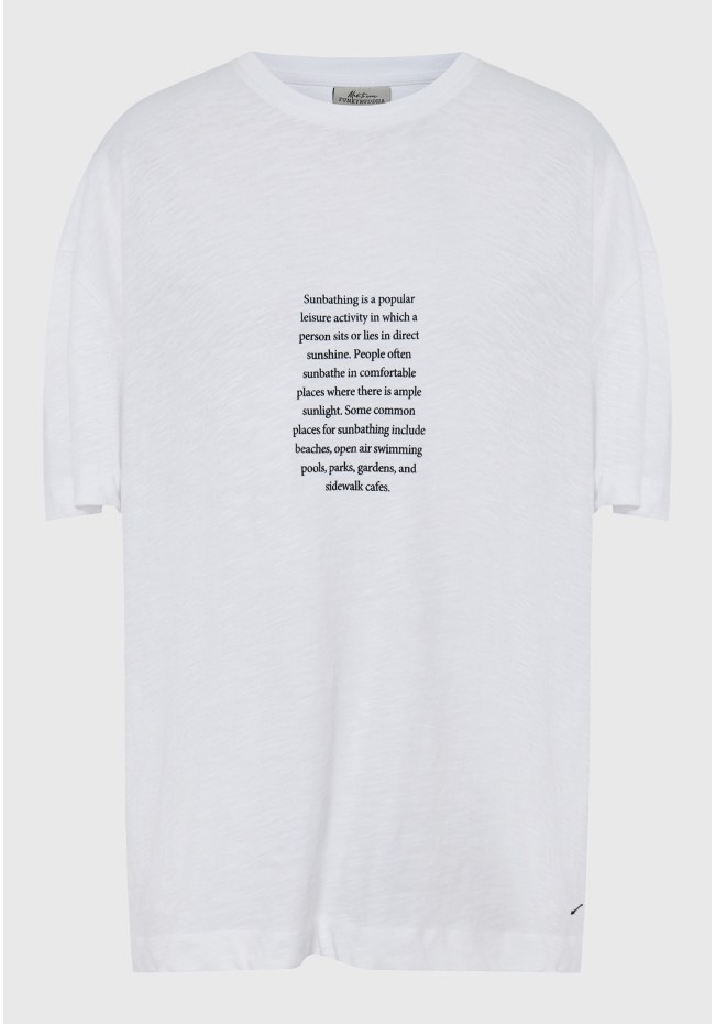 Loose fit text printed t-shirt on the back
