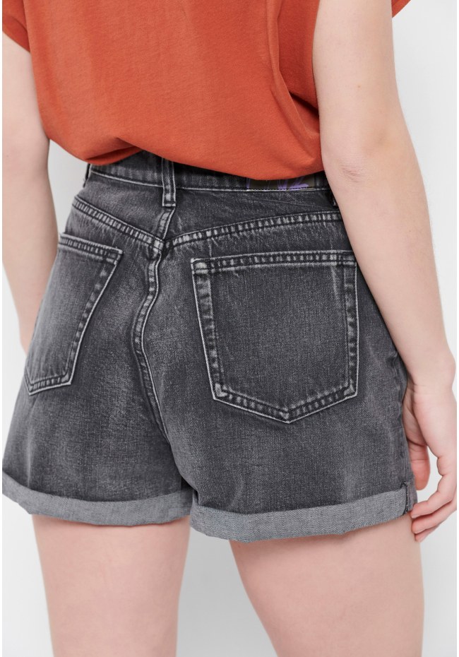High-rise denim shorts