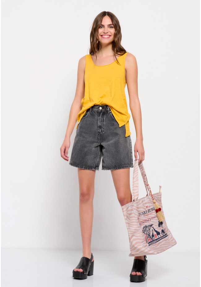 Plain cotton tank top