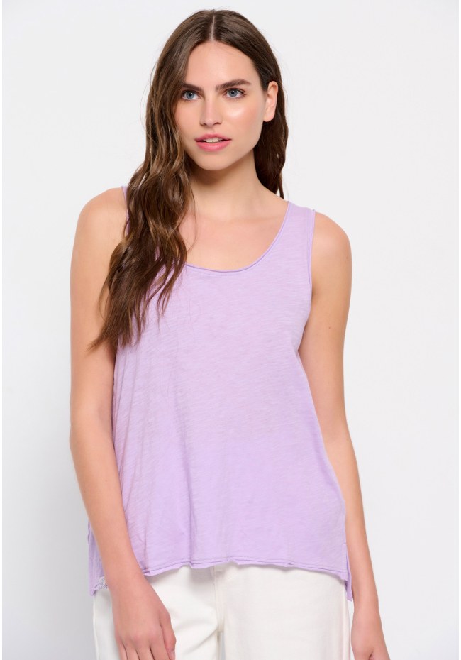 Plain cotton tank top