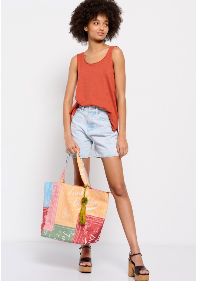 Plain cotton tank top