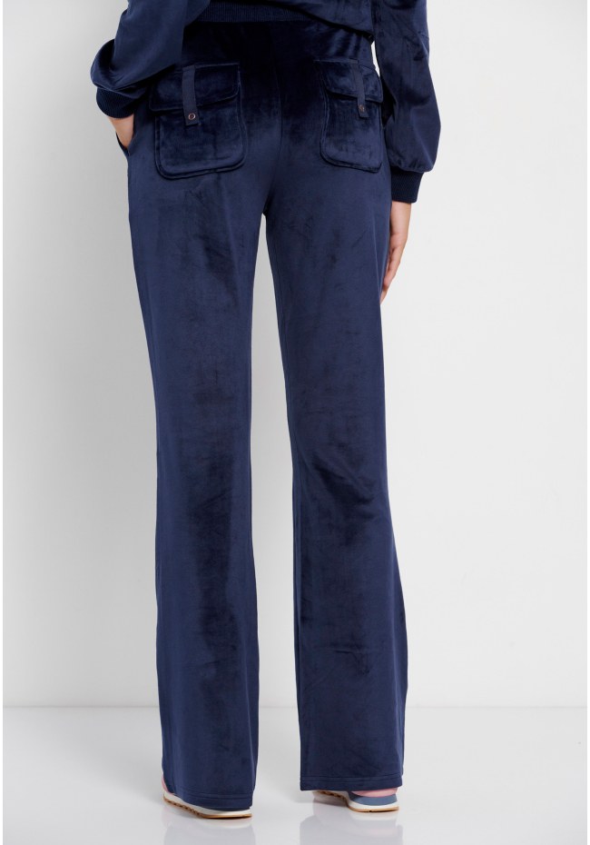 Women's joggers in velour fabric