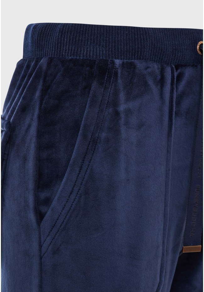 Women's joggers in velour fabric