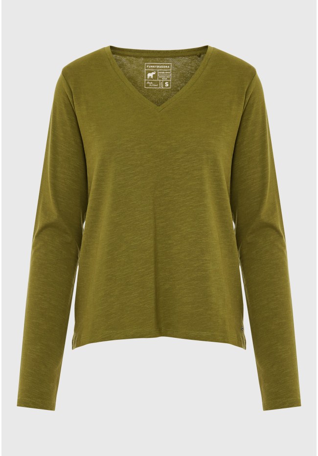 V-neck longsleeve t-shirt