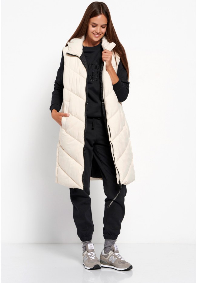 Long fit αμάνικο puffer τζάκετ