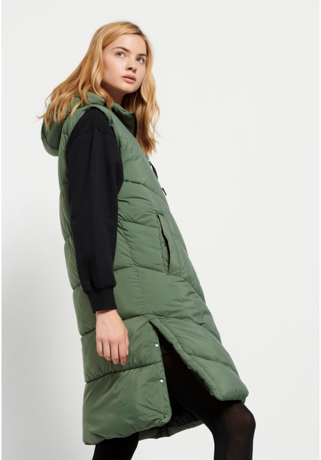 Long fit αμάνικο puffer τζάκετ