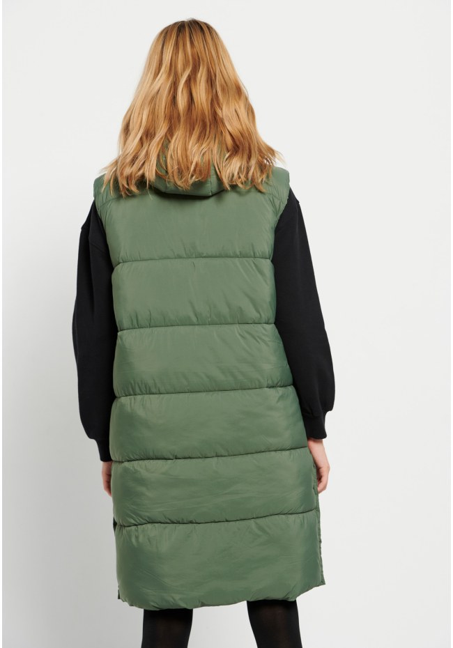 Long fit αμάνικο puffer τζάκετ
