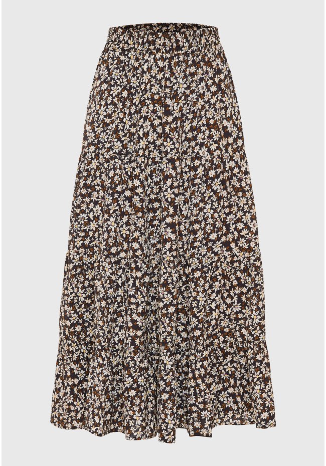 Φλοράλ φούστα με κουμπιά