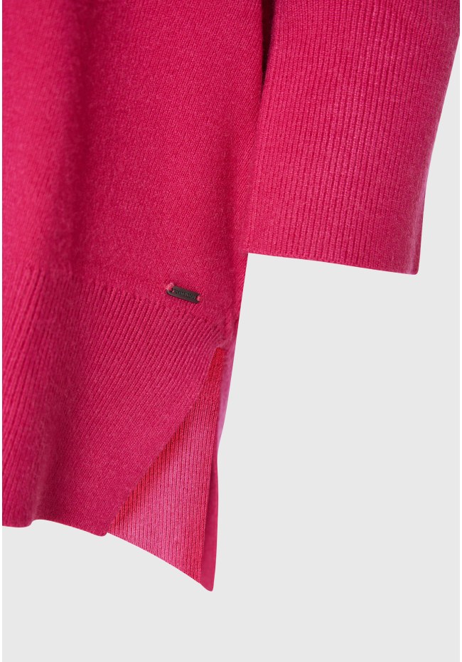 Relaxed fit μίνι πλεκτό φόρεμα με κουκούλα