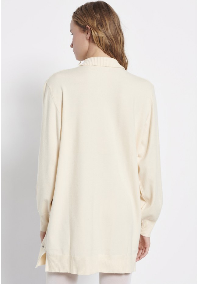 Relaxed cable knit mini dress