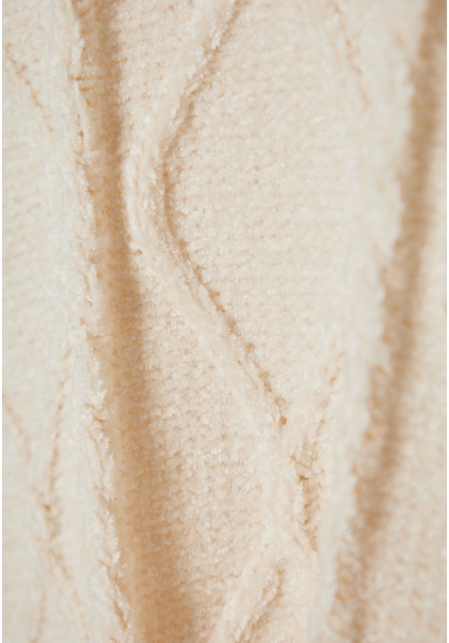 Cable knit chenille mini dress