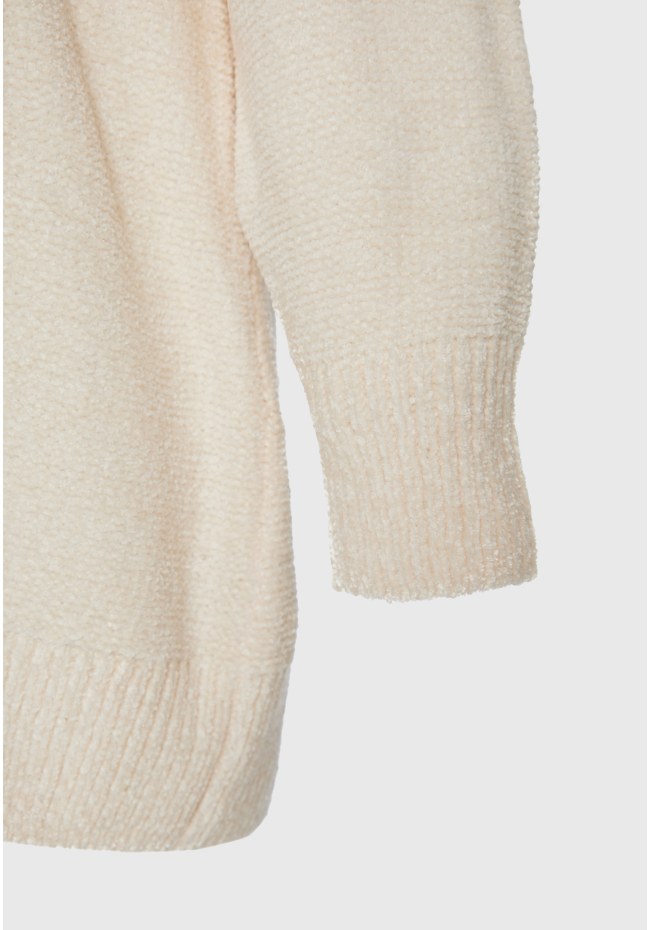 Cable knit chenille mini dress