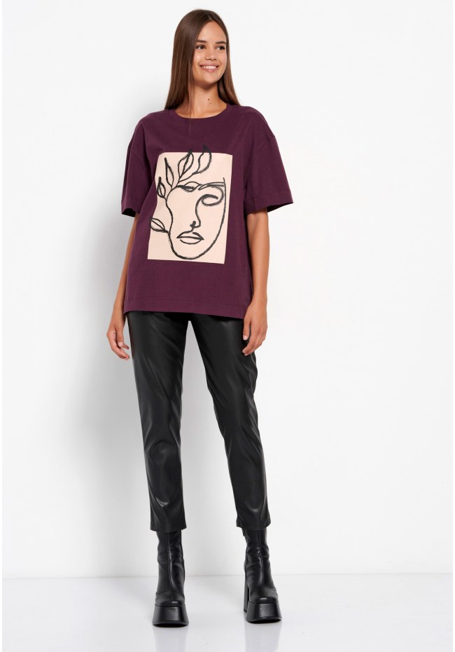 Oversized crew neck printed t-shirt
