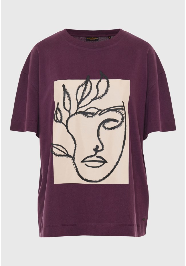 Oversized crew neck printed t-shirt