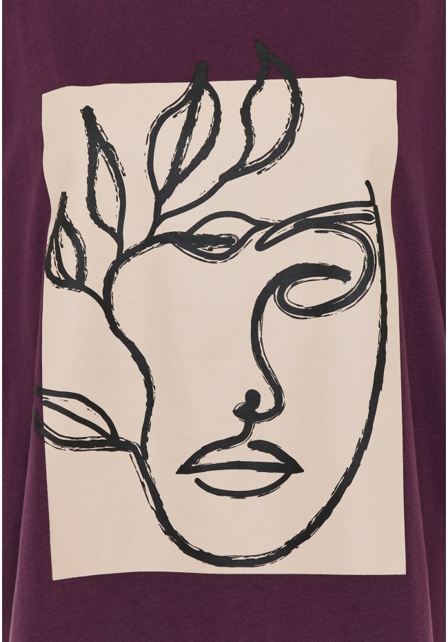 Oversized crew neck printed t-shirt