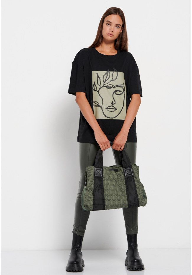Oversized crew neck printed t-shirt