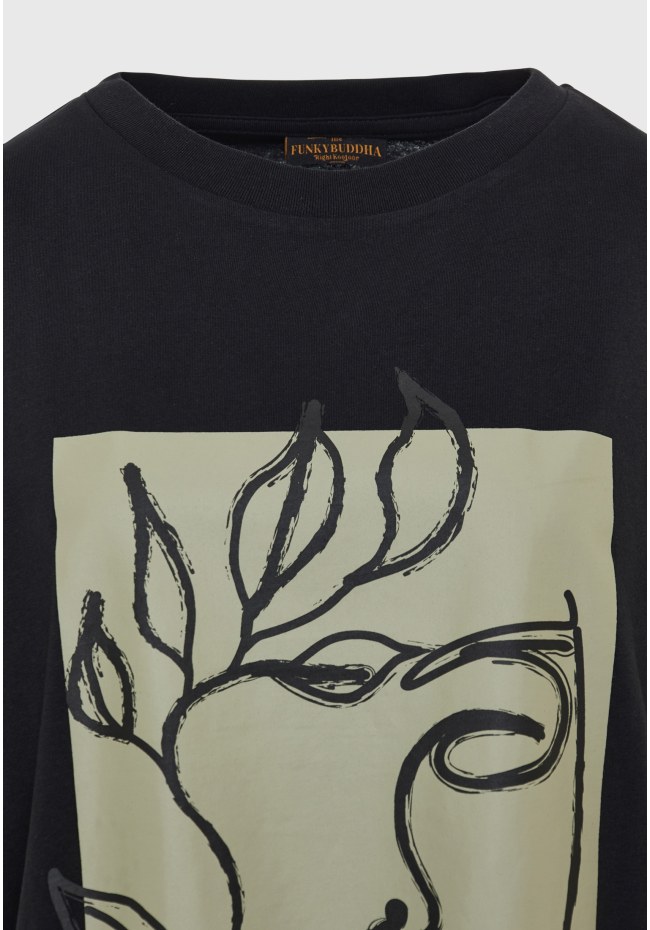 Oversized crew neck printed t-shirt