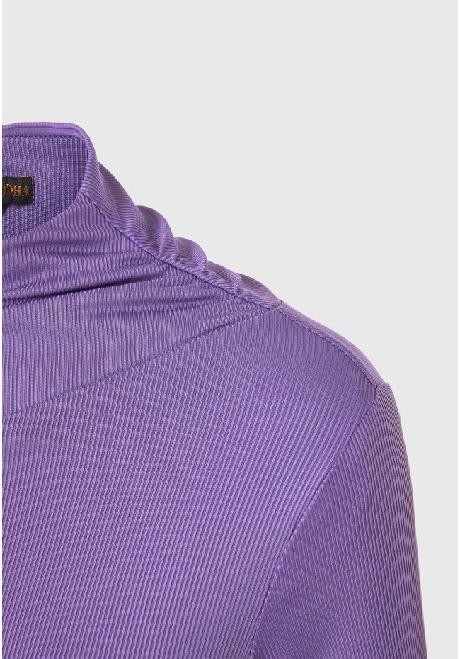 Midi dress in rib weave